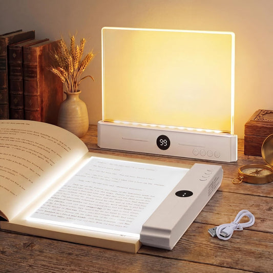 Lampe de Lecture LED Rechargeable – 3 Couleurs, Minuterie & USB-C