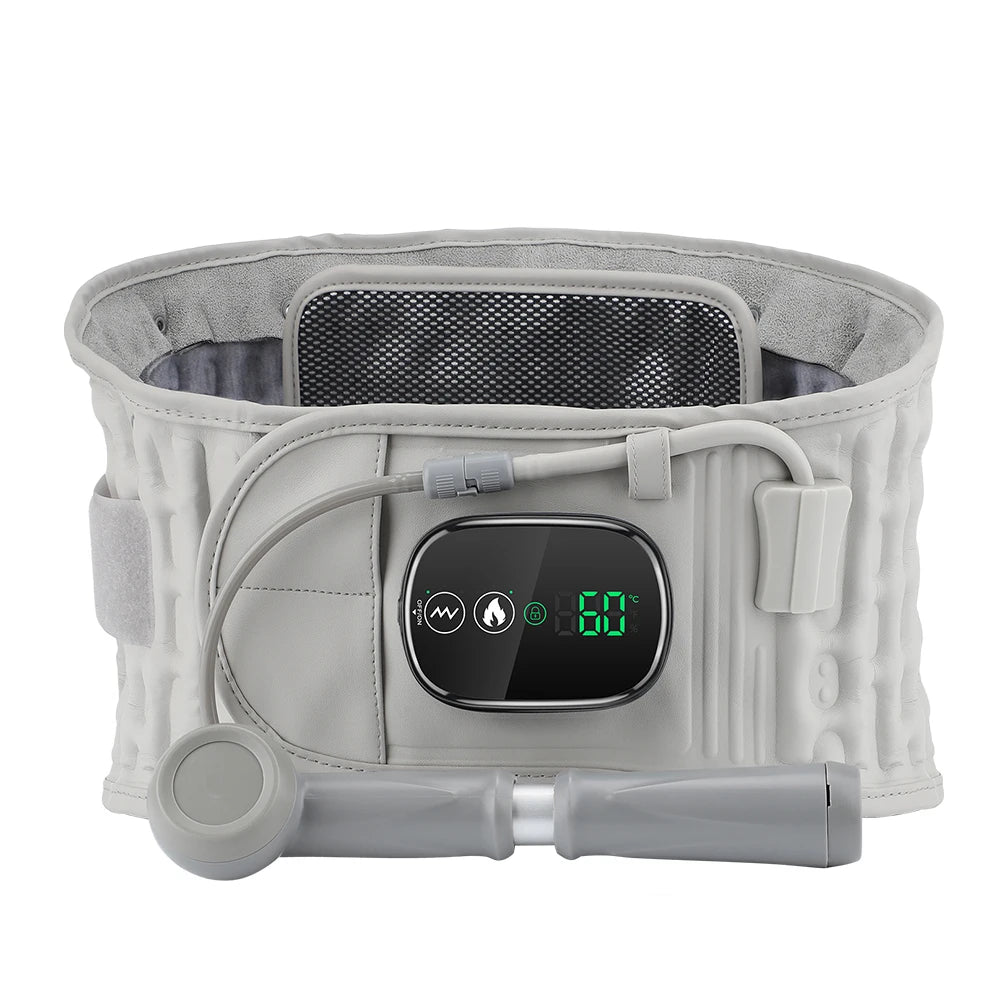 Back Heating Support Belt Airbag Heating Waist Brace Inflatable Vibration Massage Back Brace Belt Abdomen Warmer Lumbar Support