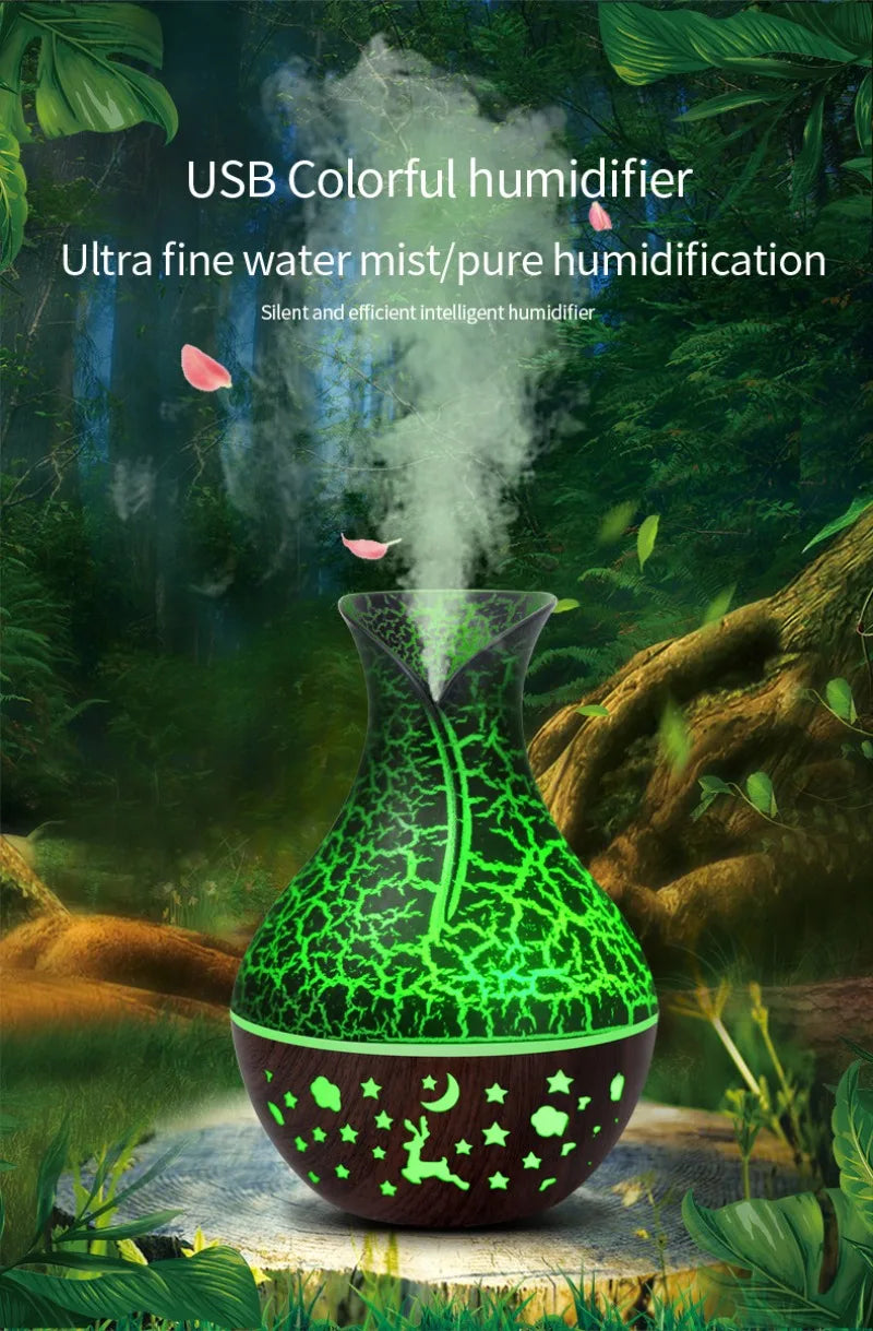 150ml USB Mini Humidifier & Essential Oil Diffuser, Color LED Mist Maker for Home Office Car