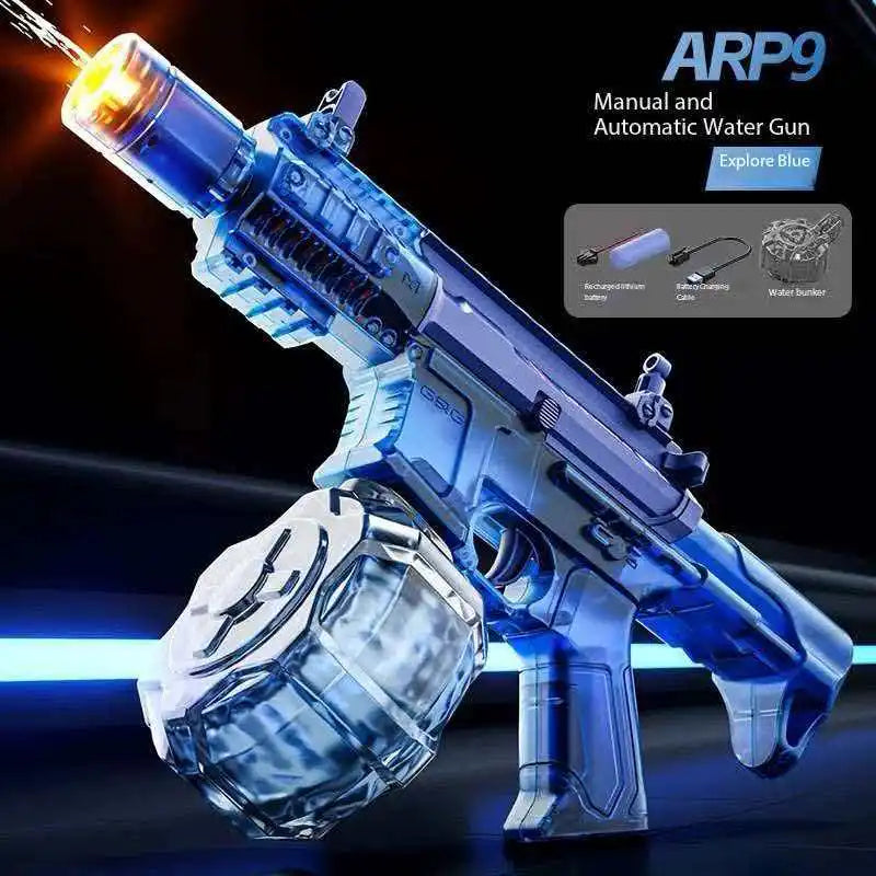 Summer Toys ARP9 Light spray flame Electric Water Gun Continuously High-pressure High-speed Powerful Outdoor Beach Water Gun Toy