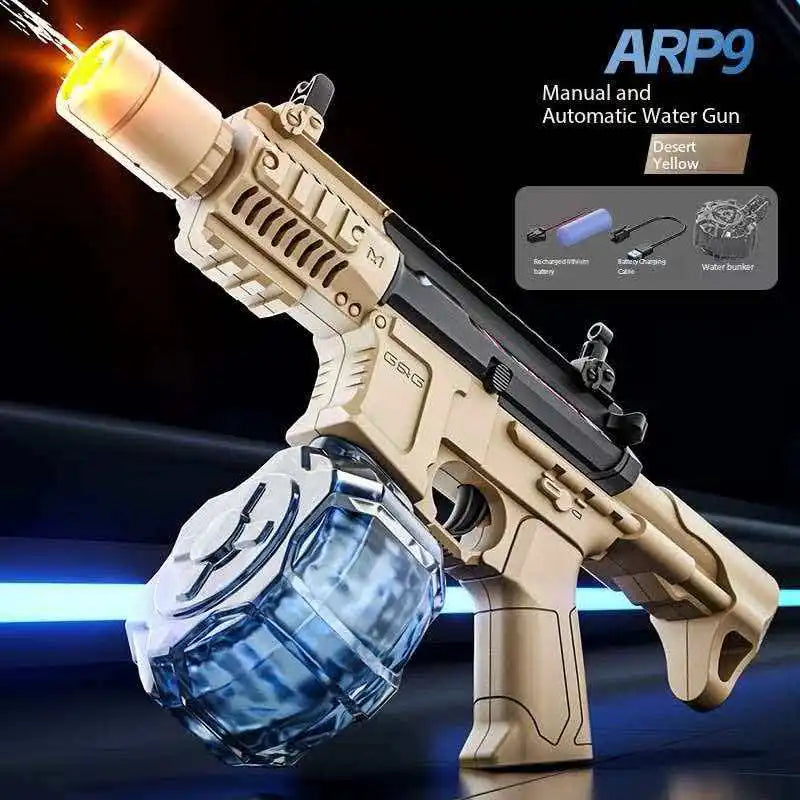 Summer Toys ARP9 Light spray flame Electric Water Gun Continuously High-pressure High-speed Powerful Outdoor Beach Water Gun Toy