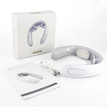 Appareil de massage cervical électrique intelligent EMS à impulsions, soulagement de la douleur, relaxation et massage par pétrissage musculaire TENS