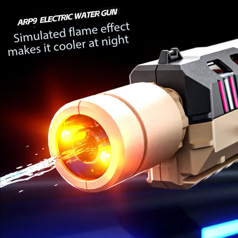 Summer Toys ARP9 Light spray flame Electric Water Gun Continuously High-pressure High-speed Powerful Outdoor Beach Water Gun Toy