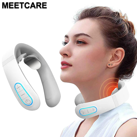 Appareil de massage cervical électrique intelligent EMS à impulsions, soulagement de la douleur, relaxation et massage par pétrissage musculaire TENS